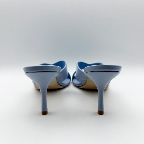 Stuart Weitzman Womens Carmen 75 Slides US 9 Light Blue Leather Heel NIB - Picture 11 of 14